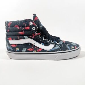 Vans Authentic Hightop‎ Shoes - Sk8-Hi Flamingo Pool Party - Black - M 7.5 / W 9